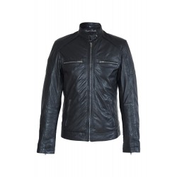 Heren Leren Carlo Sacchi jas DL082 Zwart Heren Leren Carlo Sacchi jas DL082 Zwart